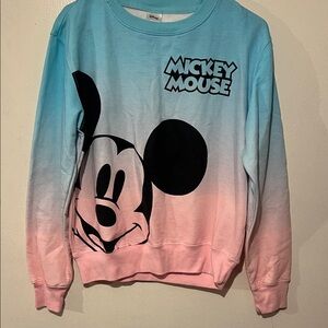 Disney Mickey Mouse Gradient Sweatshirt - Blue and Pink